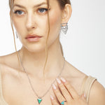 Wisdom Triangle Bobble Chain Necklace Silver, [motivational and inspirational Jewellery], [beautiful Jewellery]