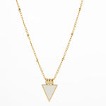 Purity Triangle Bobble Chain Necklace Gold, [motivational and inspirational Jewellery], [beautiful Jewellery]