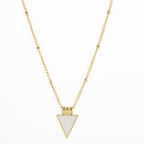 Purity Triangle Bobble Chain Necklace Gold, [motivational and inspirational Jewellery], [beautiful Jewellery]