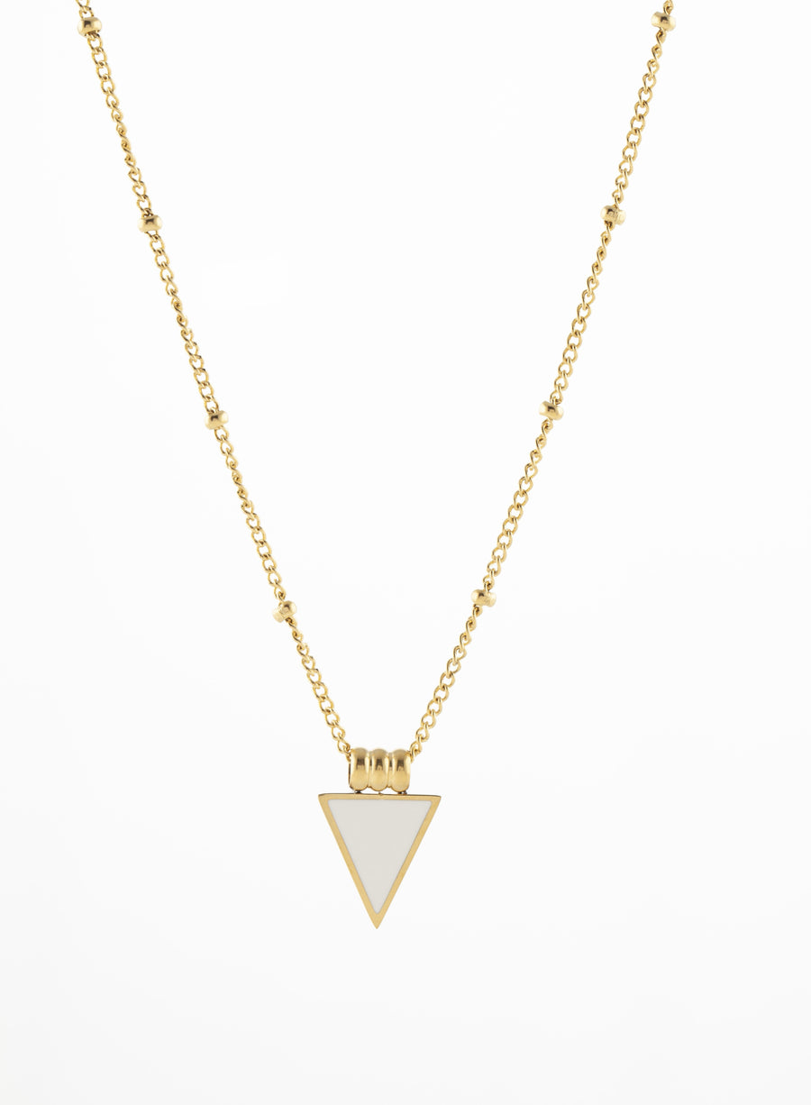 Purity Triangle Bobble Chain Necklace Gold, [motivational and inspirational Jewellery], [beautiful Jewellery]